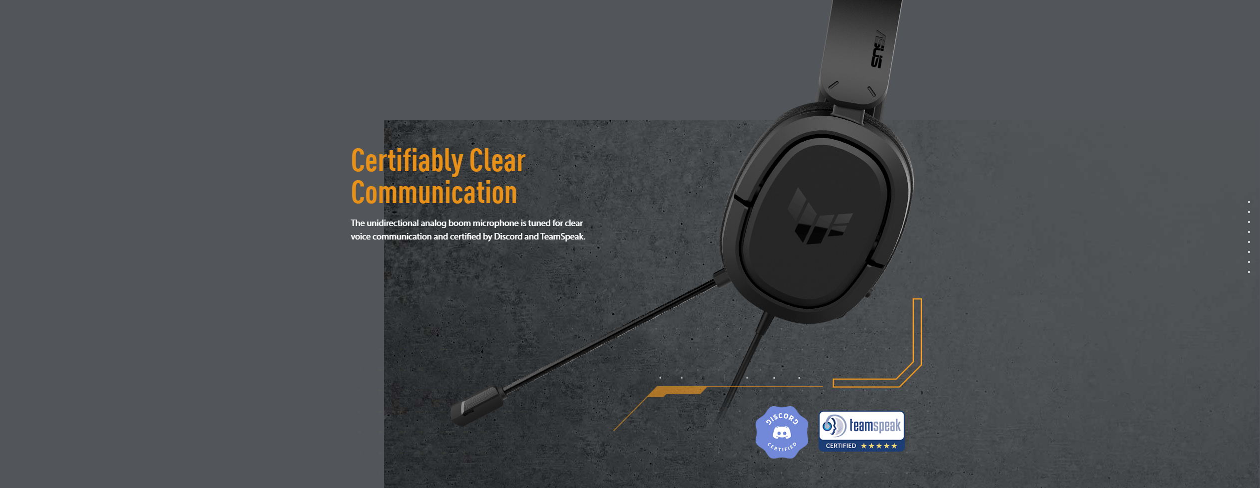 A large marketing image providing additional information about the product ASUS TUF Gaming H1 Wired Gaming Headset - Additional alt info not provided